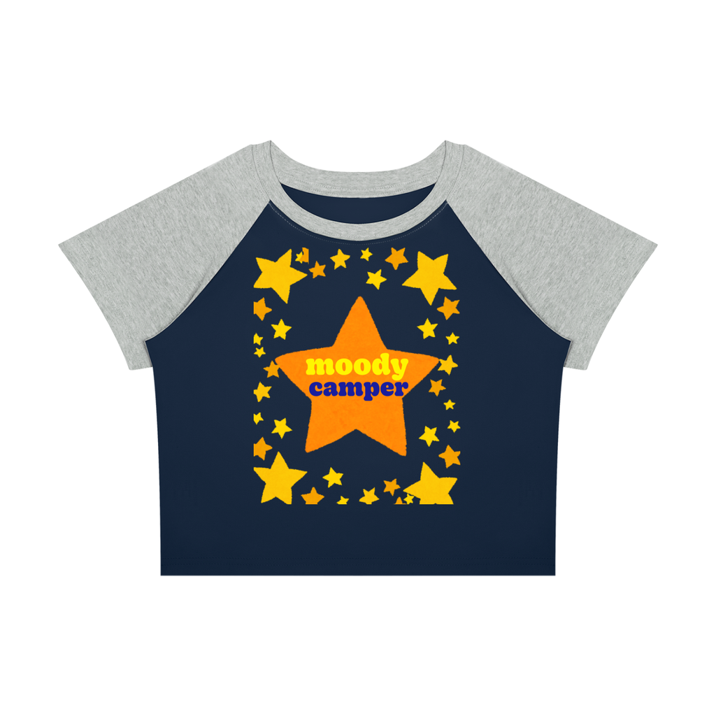 The Starlight Moody Camper Raglan: Women’s Raglan Color Block Baby T-Shirt