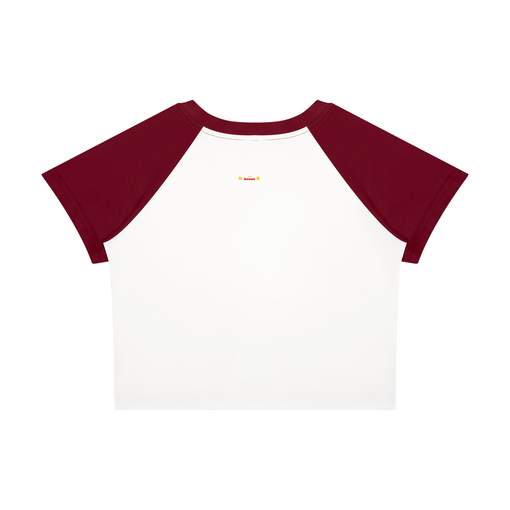 The Lake Club Baby Tee: Women’s Raglan Color Block Baby T-Shirt