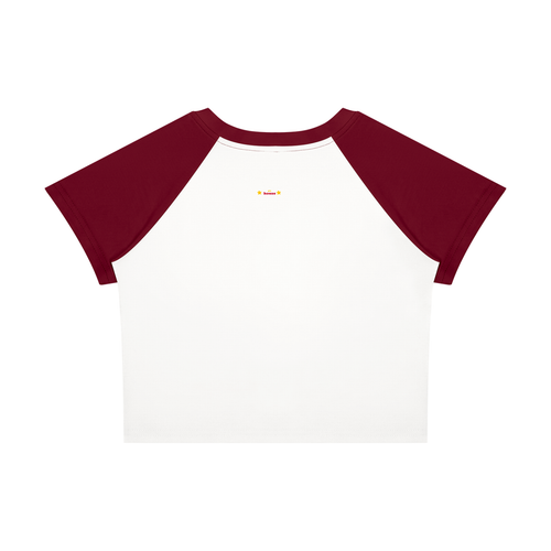 The Lake Club Baby Tee: Women’s Raglan Color Block Baby T-Shirt